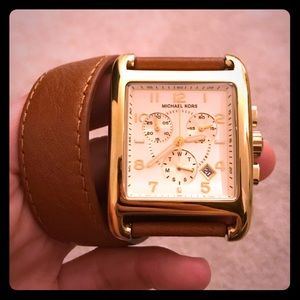 Michael Kors Leather Wrap Watch